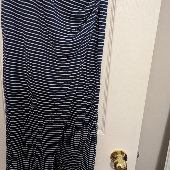 Nautical maxi skirt with slit - Picture 2 of 3